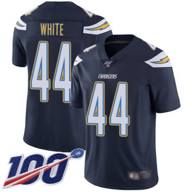 Los Angeles Chargers NFL Football Kyzir White Navy Blue Jersey Men Limited  #44 Home 100th Season Vapor Untouchable->los angeles chargers->NFL Jersey
